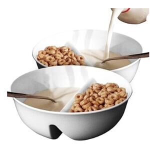 2 Pack - Just Crunch Anti-Soggy Cereal Bowl – White